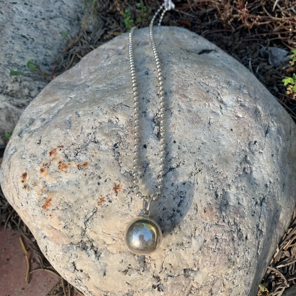 Bathtub Chain & Ball Necklace With Ball Charm